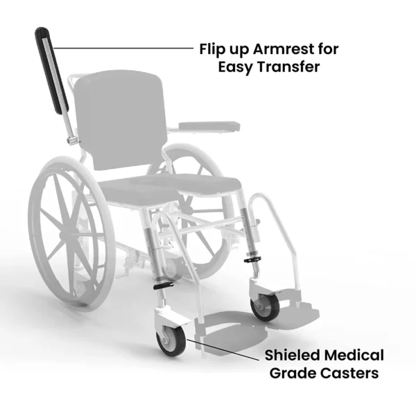 Prime SSS100 | Self Propelled Shower Commode Wheelchair