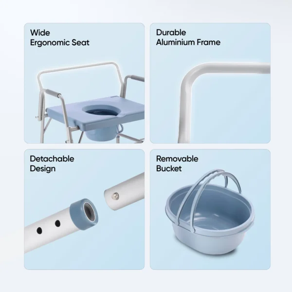 HDCH_02 Frido Heavy Duty Commode Chair