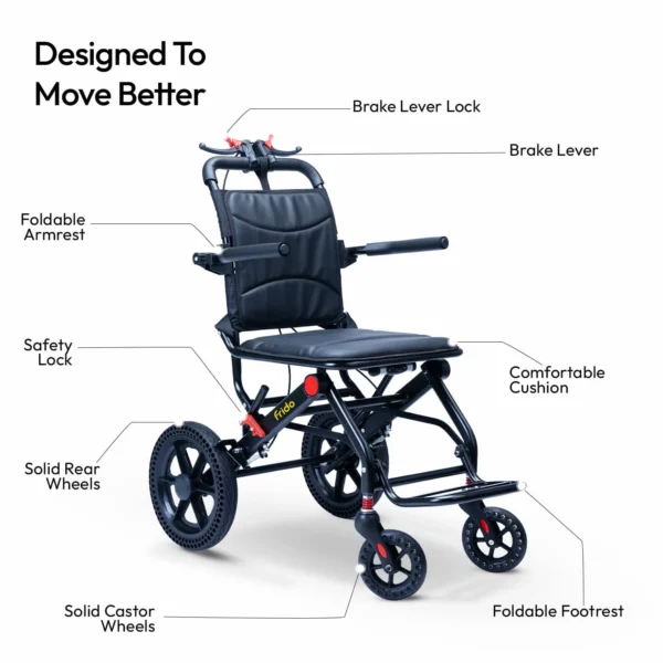 Frido Foldable Travel  Wheelchair