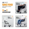 Mobility SAC100 | Multipurpose Shower Commode Wheelchair