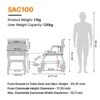 Mobility SAC100 | Multipurpose Shower Commode Wheelchair