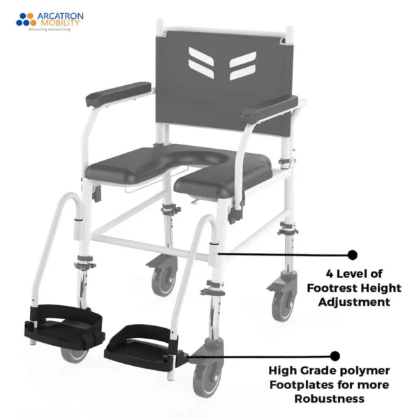 fpa_5 Prime FPA007 | Attendant Propelled Shower Commode Wheelchair